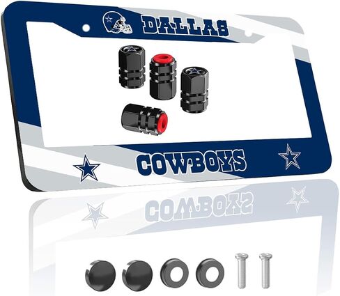 1PCS License Plate Frames for Bills, Car License Plate Bracket Holder, Premium Aluminum Alloy Weather Proof License Plate Covers with Screw Caps Cover Set Car Accessories (CPJ-BE) in Saudi Arabia