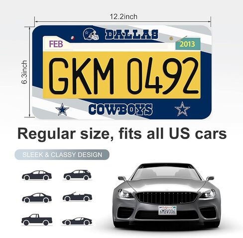 1PCS License Plate Frames for Bills, Car License Plate Bracket Holder, Premium Aluminum Alloy Weather Proof License Plate Covers with Screw Caps Cover Set Car Accessories (CPJ-BE) in Saudi Arabia
