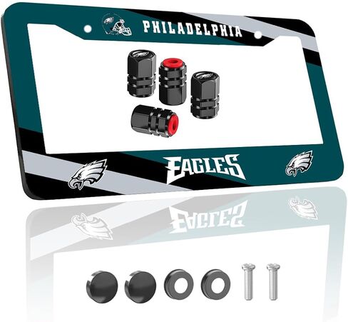 1PCS License Plate Frames for Bills, Car License Plate Bracket Holder, Premium Aluminum Alloy Weather Proof License Plate Covers with Screw Caps Cover Set Car Accessories (CPJ-BE) in Saudi Arabia