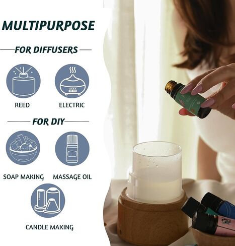 Folkulture Essential Oils for Home | Set of 3 (0.34 fl oz x 3) Summer Essential Oils for Relaxation | Peach or Strawberry Diffuser Oil for Meditation | Vanilla Essential Oil for Gifts for Women in Saudi Arabia