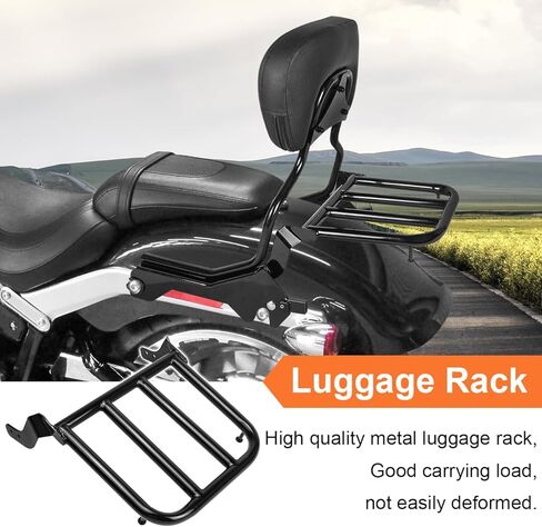 مسند الظهر المستقيم للركاب الخلفي سيسي بار مع وسادة مسند الظهر ومجموعة أدوات الإرساء المتوافقة مع 2018-UP Softail Fat Boy FLFB 114 FLFBS Breakout FXBR 114 FXBRS in Kuwait