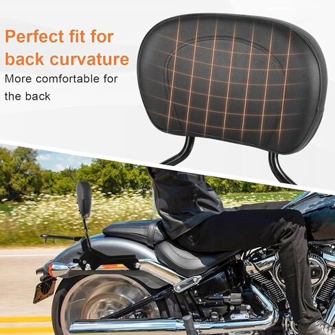 مسند الظهر المستقيم للركاب الخلفي سيسي بار مع وسادة مسند الظهر ومجموعة أدوات الإرساء المتوافقة مع 2018-UP Softail Fat Boy FLFB 114 FLFBS Breakout FXBR 114 FXBRS in Kuwait