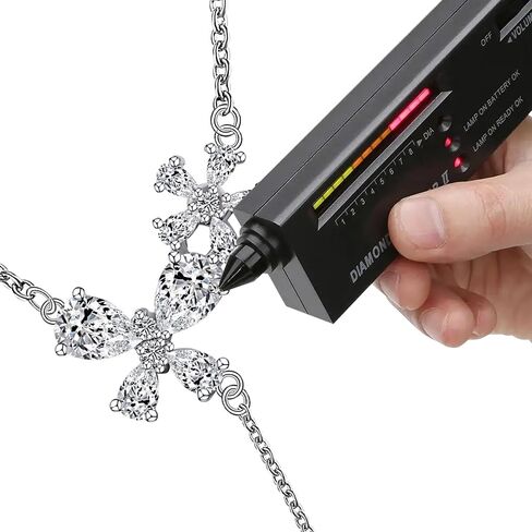 3Ct Moissanite Pendant Necklace for Women, 18 inch DF Color VVS Lab Created Diamond Engagement Necklace with Blossoms Charm, Sterling Silver Y Necklace with 18K White Gold Plated in Saudi Arabia