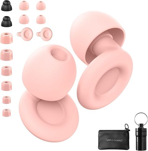 Ear Plugs for Sleeping Noise Reduction Reuseable, Concerts, Focus, Travel, Work, High Fidelity– 7 Pair Eartips – Flexible Soft-Touch – NRR of 24 and 27 dB Noise Cancelling Black Red,1 Count(Pack of 1) in Saudi Arabia