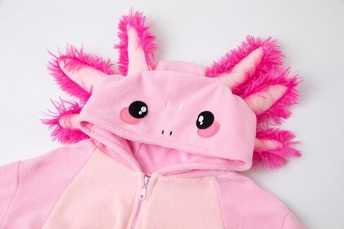 OGU' DEAL Kid's Pink Animal Onesie Costume Halloween Party Cosplay One Piece Jumpsuits Fleece Sleepwear for Girls in Kuwait