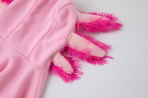 OGU' DEAL Kid's Pink Animal Onesie Costume Halloween Party Cosplay One Piece Jumpsuits Fleece Sleepwear for Girls in Kuwait