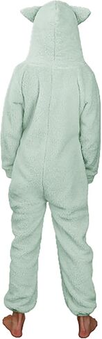 Batermoon Girls Fleece Zip Up Jumpsuits Kids Hooded Rompers Costume Winter Clothes 5-14 Years in Kuwait