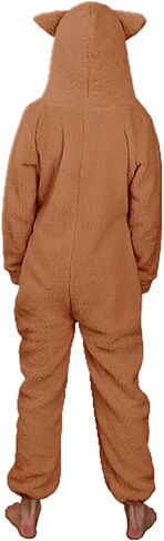 Batermoon Girls Fleece Zip Up Jumpsuits Kids Hooded Rompers Costume Winter Clothes 5-14 Years in Kuwait
