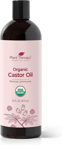 Plant Therapy Castor Oil USDA Organic Cold Pressed 100% Pure Hexane Free 16 oz Conditioning & Healing, For Dry Skin, Hair Growth - Skin, Hair Care, Eyelashes in Saudi Arabia