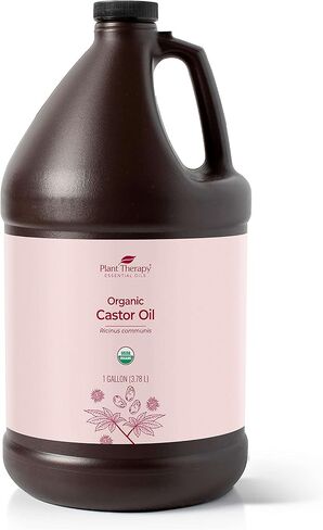 Plant Therapy Castor Oil USDA Organic Cold Pressed 100% Pure Hexane Free 16 oz Conditioning & Healing, For Dry Skin, Hair Growth - Skin, Hair Care, Eyelashes in Saudi Arabia