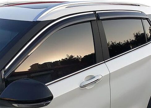 4 قطع من واقيات المطر شديدة المتانة تناسب سيارات كيا نيرو 2023-2025، عاكسات النوافذ، أقنعة النوافذ (أسود دخاني) in Kuwait