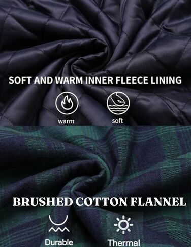 COOFANDY Men's Flannel Shirt Jacket Warm Quilted Lined Hooded Long Sleeve Plaid Shirt Jackets in Saudi Arabia