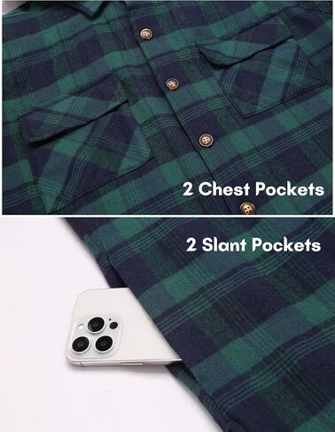 COOFANDY Men's Flannel Shirt Jacket Warm Quilted Lined Hooded Long Sleeve Plaid Shirt Jackets in Saudi Arabia