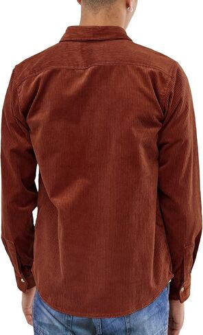 JMIERR Men's Corduroy Button Down Shirts Casual Long Sleeve Shacket Jacket with Flap Pockets in Saudi Arabia