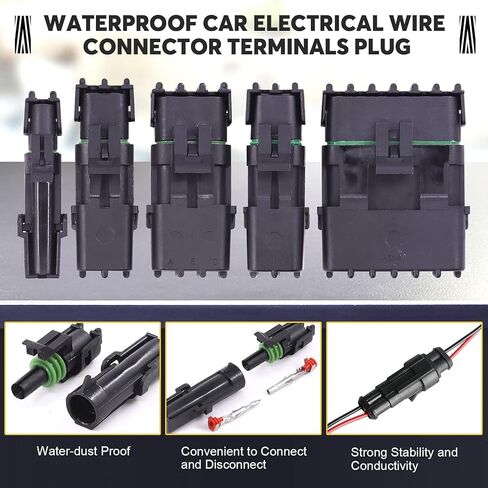 272 قطعة (22 مجموعة) 1 2 3 4 6 دبوس ذكر وأنثى مقاوم للماء سلك كهربائي للسيارة موصل محطات التوصيل مجموعة متنوعة للسيارات دراجة نارية سكوتر شاحنة قوارب شرارة موصل التوصيل in Kuwait