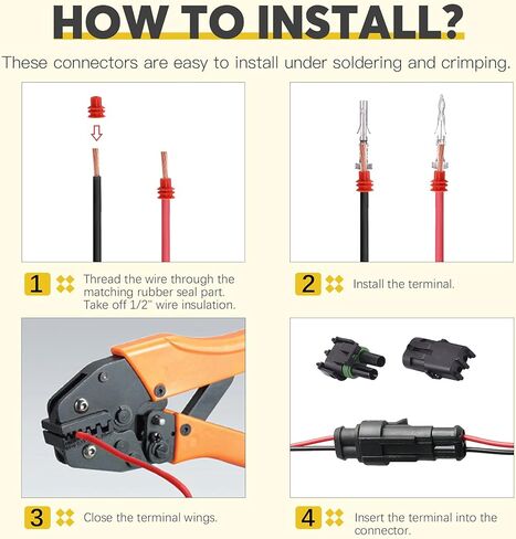 272 قطعة (22 مجموعة) 1 2 3 4 6 دبوس ذكر وأنثى مقاوم للماء سلك كهربائي للسيارة موصل محطات التوصيل مجموعة متنوعة للسيارات دراجة نارية سكوتر شاحنة قوارب شرارة موصل التوصيل in Kuwait