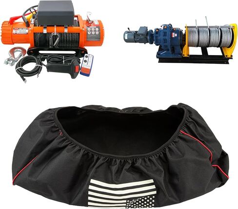 Winch Cover,Heavy Duty Waterproof Winch Cover with Elastic,Indoor/Outdoor Winch Accessories,Weather Resistant Cover for Electric Winches 8,500 lb-175,00 lb for Your Jeep,ATV,Boat,Trailer,Sailboat in Kuwait