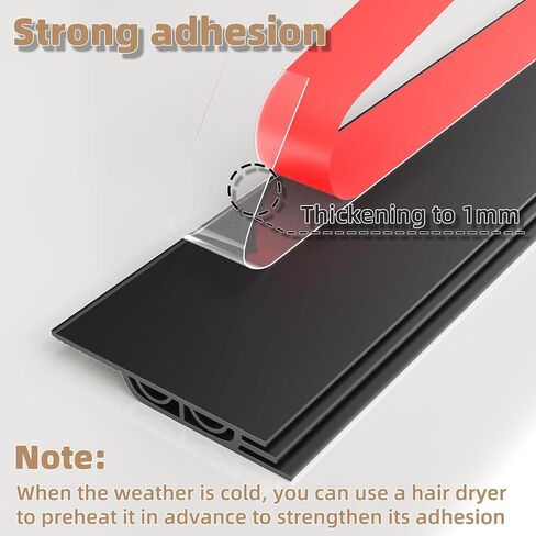 39" Black Under Door Draft Stopper for Exterior Doors,Door Sweep Sound Proofing for Bottom of Door,Door Soundproofing Noise Blocker,Under Door Gap Filler Soundproof Seal Strip in Kuwait