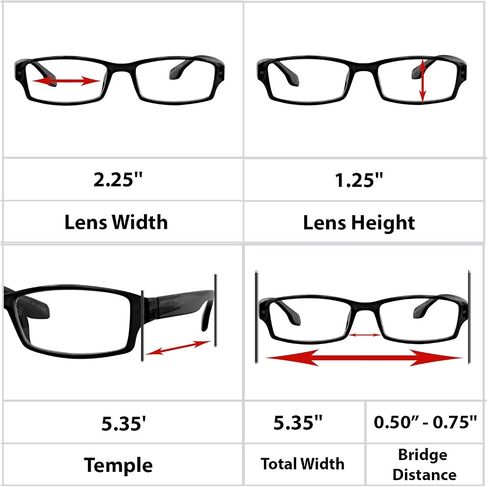 TruVision Readers Reading Glasses, Comfort Spring Hinges for Men and Women, 9501HP in Kuwait