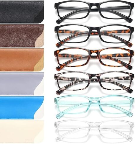 Gaoye Multi Pack Reading Glasses - Blue Light Blocking Lenses, TR90 Frames, UV400 - Eyeglasses with Clear Vision in Kuwait