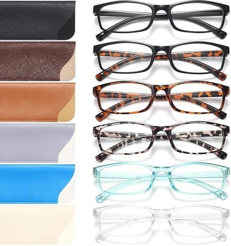 Gaoye Multi Pack Reading Glasses - Blue Light Blocking Lenses, TR90 Frames, UV400 - Eyeglasses with Clear Vision in Kuwait