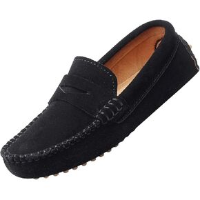 rismart Boys Girls Slip on Loafers Casual Flat Kids Moccasin Slippers