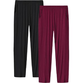 JINSHI Womens Pajama Pants with Pockets Soft Comfortable Lightweight Elastic Drawstring Modal Pajama Bottoms Lounge Pants