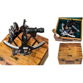 Sailor's Art C.Plath Antique Look Nautical Sextant 1712 9" Made for Mariners, Surveyors,Home Decor