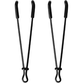 Nipple Clamps with Chain Choker Necklace for Women Nipple Jewelry Non Piercing Pleasure Tools for Women Non Piercing Faux Body Jewelry (Black Clip)