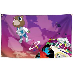 YOYNIIRE Kanye West Flag 3X5 Ft Kanye Tapestry Funny College Bedroom Room Dorm Wall Decoration Party Poster Gift Kanye West Tapestry 4 Brass Grommets YE Banner