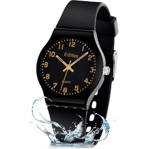 Edillas Kids Analog Watch for Girls Boys Waterproof Learning Time Wrist Watch Easy to Read Time Wrist Watches for Children