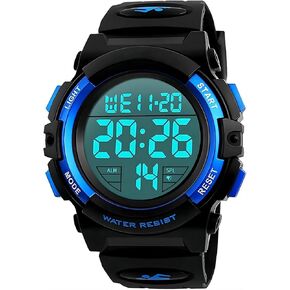 Boys Digital Sports Watch, Kids Watch, Waterproof LED Alarm Calendar Analog Watches for Children