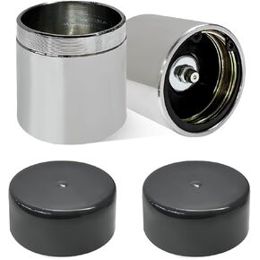 2 PCS Axle Bearing Protector, 1.98 Inch Chromed Steel Bearing Protective Bars with Dust Cover, Steel Wheel Bearing Hub Protector Axle Cover for Trailer Boat, Car Accessories
