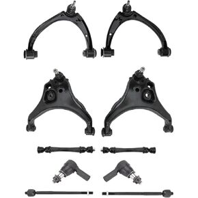 TRQ Front Steering & Suspension Kit Control Arm with Ball Joint Sway Bar Stabilizer Link Tie Rod Compatible with 2015-2021 Chevrolet Colorado GMC Canyon