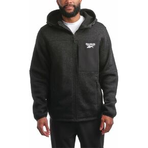 Reebok Men's Sweater Jacket - Fleece Lined Weather Resistant Insulated Outerwear - Cozy Sweater Jackets for Men (Sizes:M-XXL)