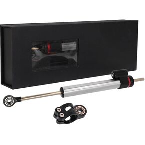 JFG RACING Motorcycle Steering Damper,10" Universal Steering Stabilizer for Most Motorcycles Street Bike Sport Bike Road Racing Bike - Carbon Fiber