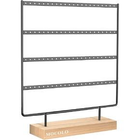 Earring Holder Stand, Earring Organizer Display Holder Stand for Hanging Earrings(88 Holes & 4 Layers) (White)