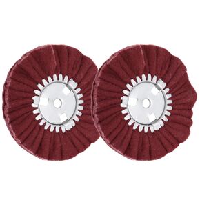 Ketofa 8'' Airway Buffing Wheel Kit, 9 Pcs Aluminum Wheel Polishing Kit in Diameter 5/8 inch Arbor Hole, Polishing Compound, Safety Flange, Metal Polishing Wheel for Angle Grinder Mirror Finish