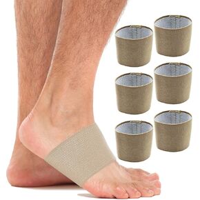 Arch Supports for Plantar Fasciitis Relief | Compression Sleeve Foot Brace For Heel Pain, Bone Spurs, Flat Feet, High Arches | Copper Infused Arch Support Bands for Women & Men Over Socks Fit Most