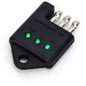 TIROL 4 Pin Trailer Tester Connector Trailer Wiring Tester 4-Pin Straight Trailer Light Wire Circuit Tester Car Accessories