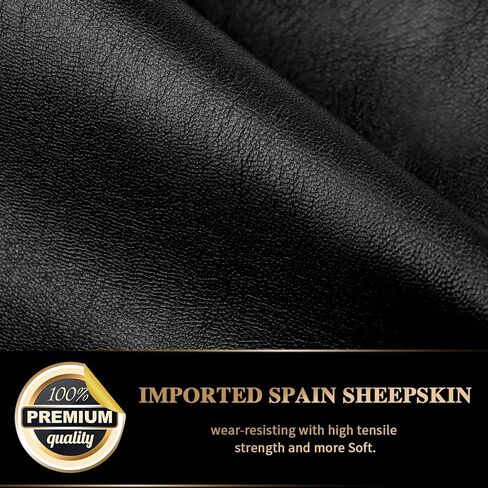 GSG Men Geniune Leather Gloves Sheepskin Black Driving Cycling Touchscreen Motorcycle Unlined Gloves in Kuwait