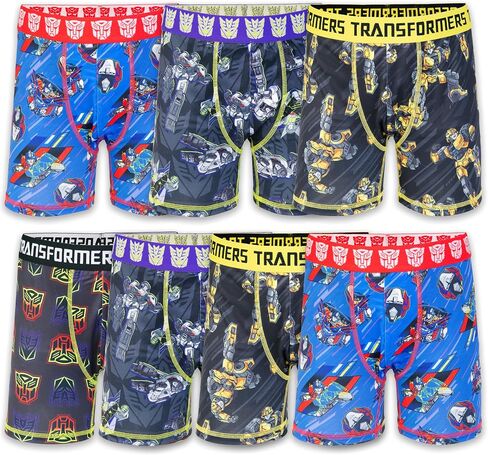 Transformers Boys' Amazon Exclusive 7-Pack Athletic Boxer Briefs with in Sizes 2/3t, 4, 6, 8 & 10 in Saudi Arabia