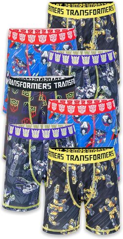 Transformers Boys' Amazon Exclusive 7-Pack Athletic Boxer Briefs with in Sizes 2/3t, 4, 6, 8 & 10 in Saudi Arabia