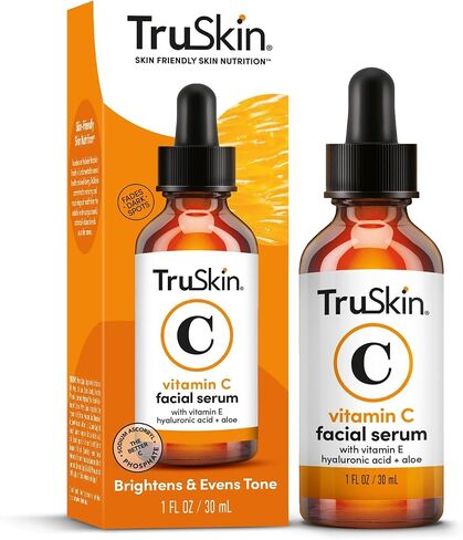 TruSkin Vitamin C Serum – Anti Aging Facial Serum with Vitamin C, Hyaluronic Acid, Vitamin E – Brightening Serum – Even Skin Tone, Improve Appearance of Dark Spots, Fine Lines & Wrinkles, 1 Fl Oz in Saudi Arabia