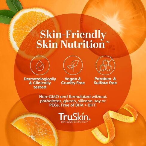 TruSkin Vitamin C Serum – Anti Aging Facial Serum with Vitamin C, Hyaluronic Acid, Vitamin E – Brightening Serum – Even Skin Tone, Improve Appearance of Dark Spots, Fine Lines & Wrinkles, 1 Fl Oz in Saudi Arabia