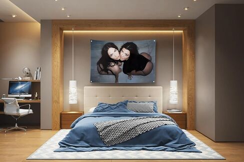 CZBR TIMIBUGER Megan Fox And Kourtney Kardashian Flag 3x5ft With 4 Brass Grommets Megan Fox Flag Funny Tapestry in Saudi Arabia