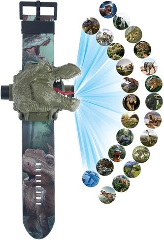 RAYCHY Dinosaur Watch Flashlight Projector Toys Animal Pattern Torch Educational Toys Gift in Saudi Arabia