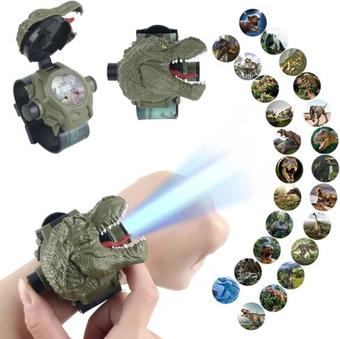 RAYCHY Dinosaur Watch Flashlight Projector Toys Animal Pattern Torch Educational Toys Gift in Saudi Arabia