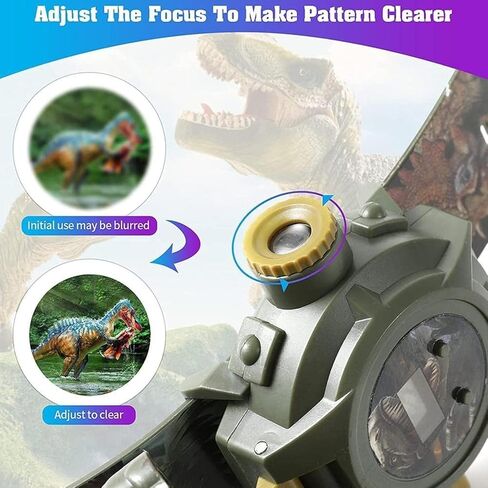 RAYCHY Dinosaur Watch Flashlight Projector Toys Animal Pattern Torch Educational Toys Gift in Saudi Arabia