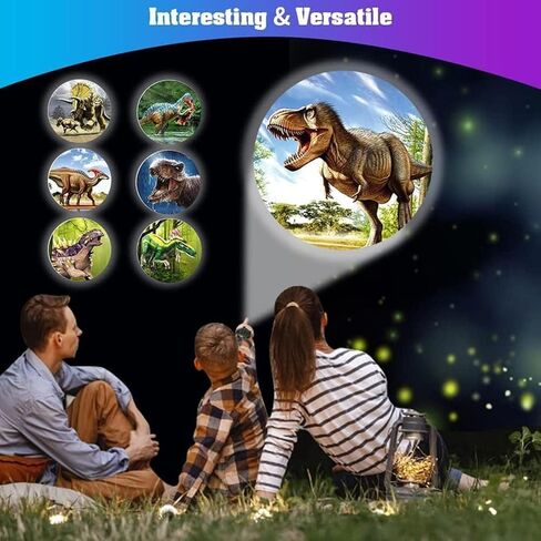 RAYCHY Dinosaur Watch Flashlight Projector Toys Animal Pattern Torch Educational Toys Gift in Saudi Arabia